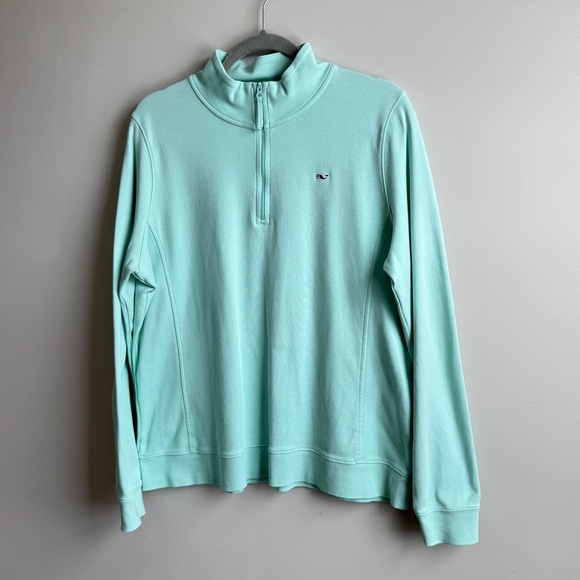 Vineyard Vines Sweaters - Vineyard Vines Mint Green Quarter-Zip Sweater Women’s Size XL